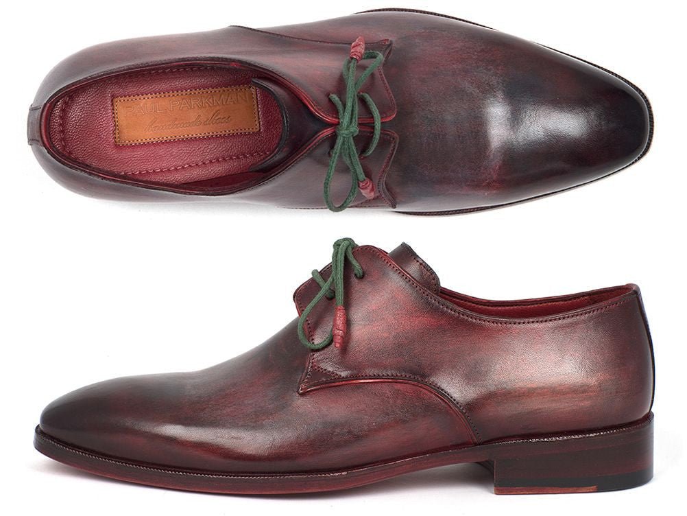 Paul Parkman Men's Hand Painted Leather Derby Shoes in Mixed Color