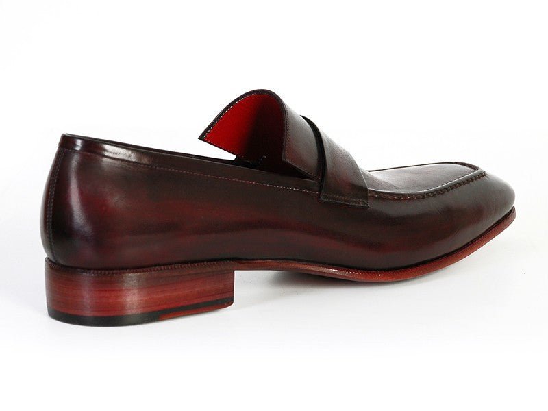 Paul Parkman Men's Hand Painted Leather Loafers in Purple and Black