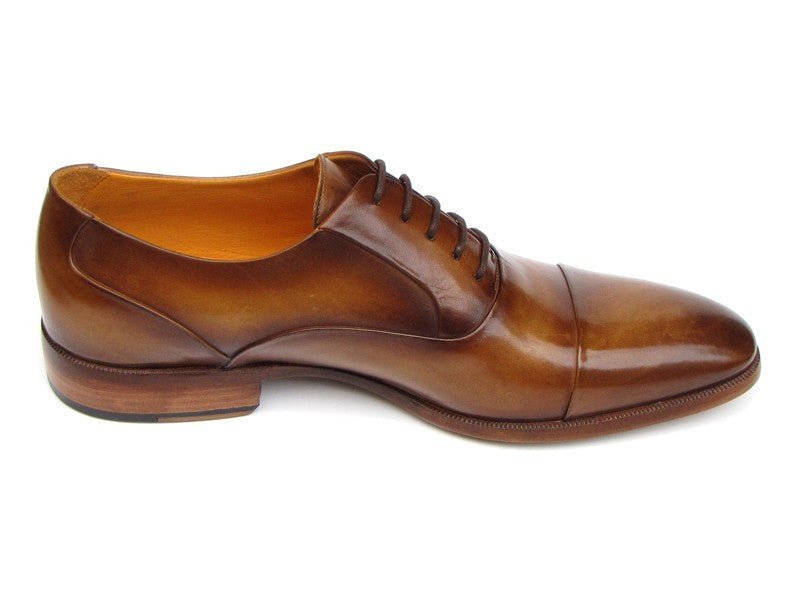 Paul Parkman Men's Hand Painted Leather Oxfords in Brown