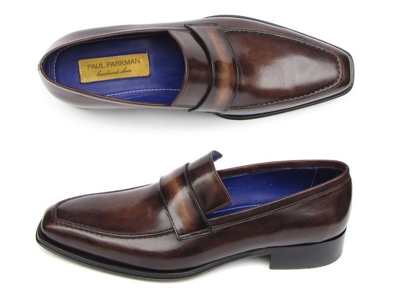 Paul Parkman Men's Hand Painted Loafers in Bronze