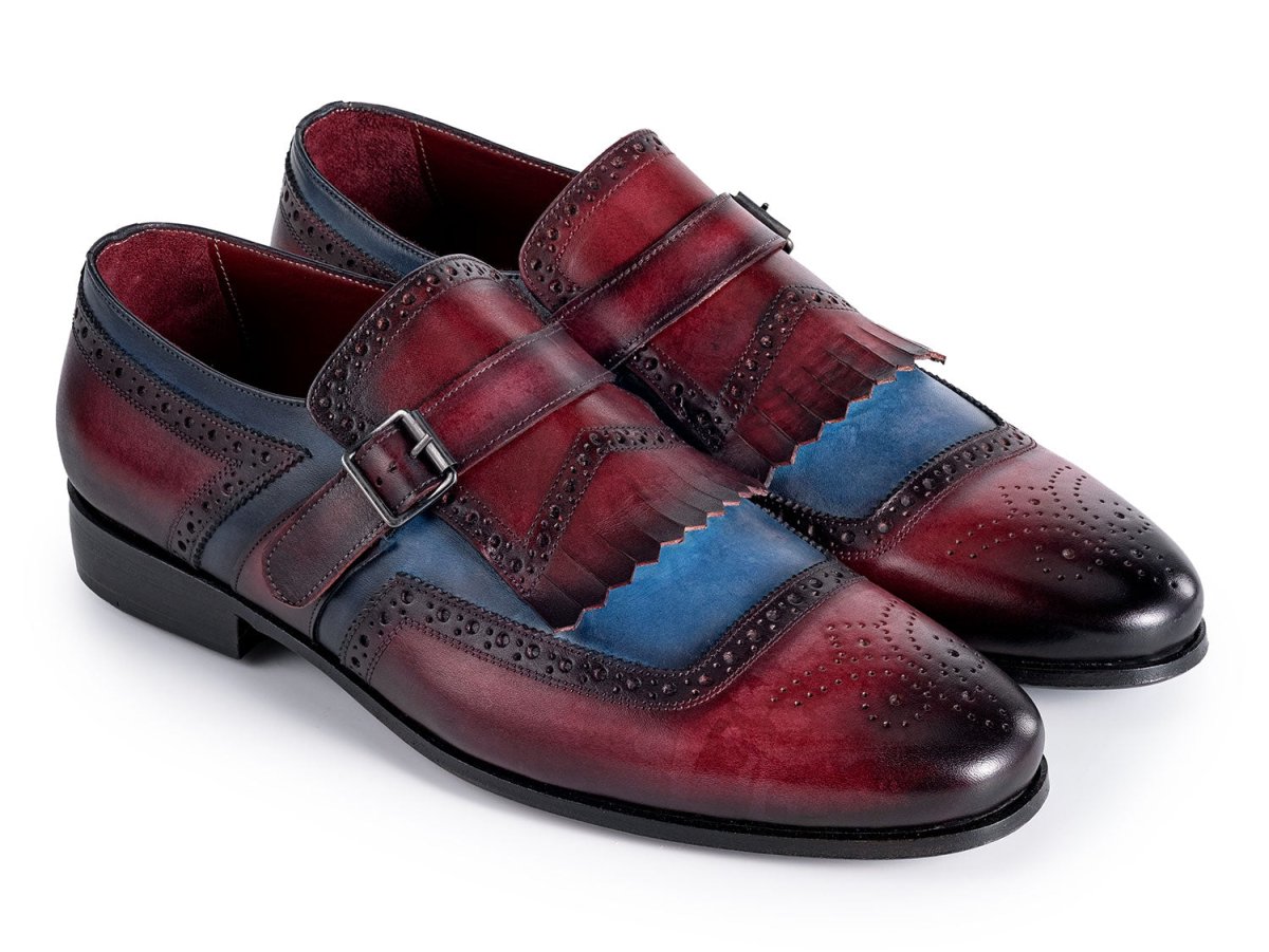 Paul Parkman Men's Kiltie Monkstrap Leather | Don't Panic Shoes