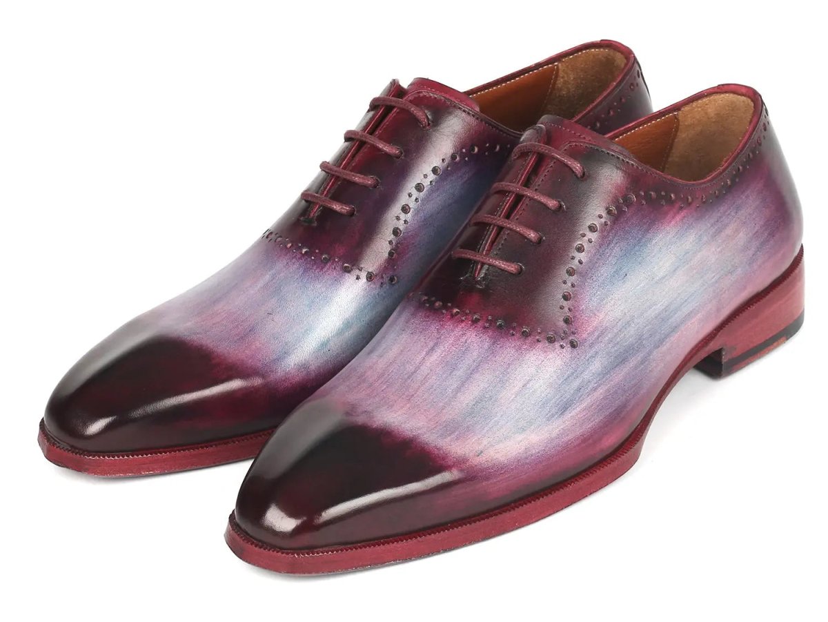Paul Parkman Men's Leather Oxfords in Blue and Purple