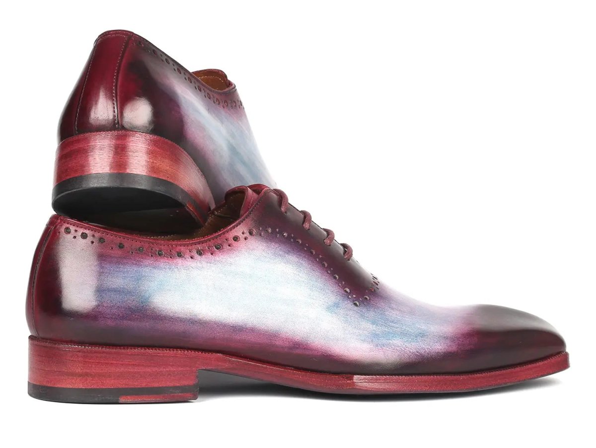 Paul Parkman Men's Leather Oxfords in Blue and Purple