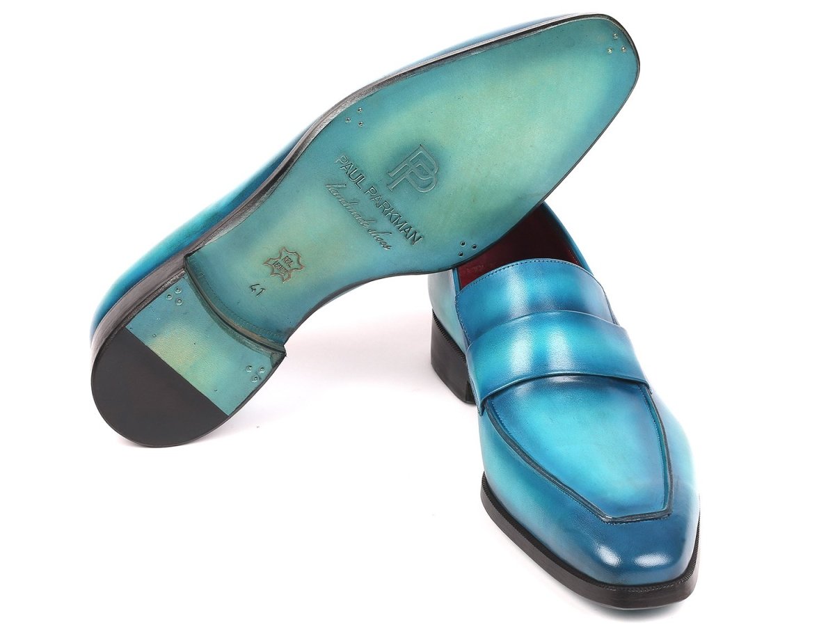Paul Parkman Men's Loafers Turquoise (ID093 TRQ)