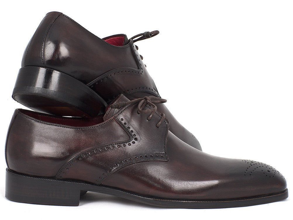 Paul Parkman Men's Medallion Toe Derby Shoes in Brown