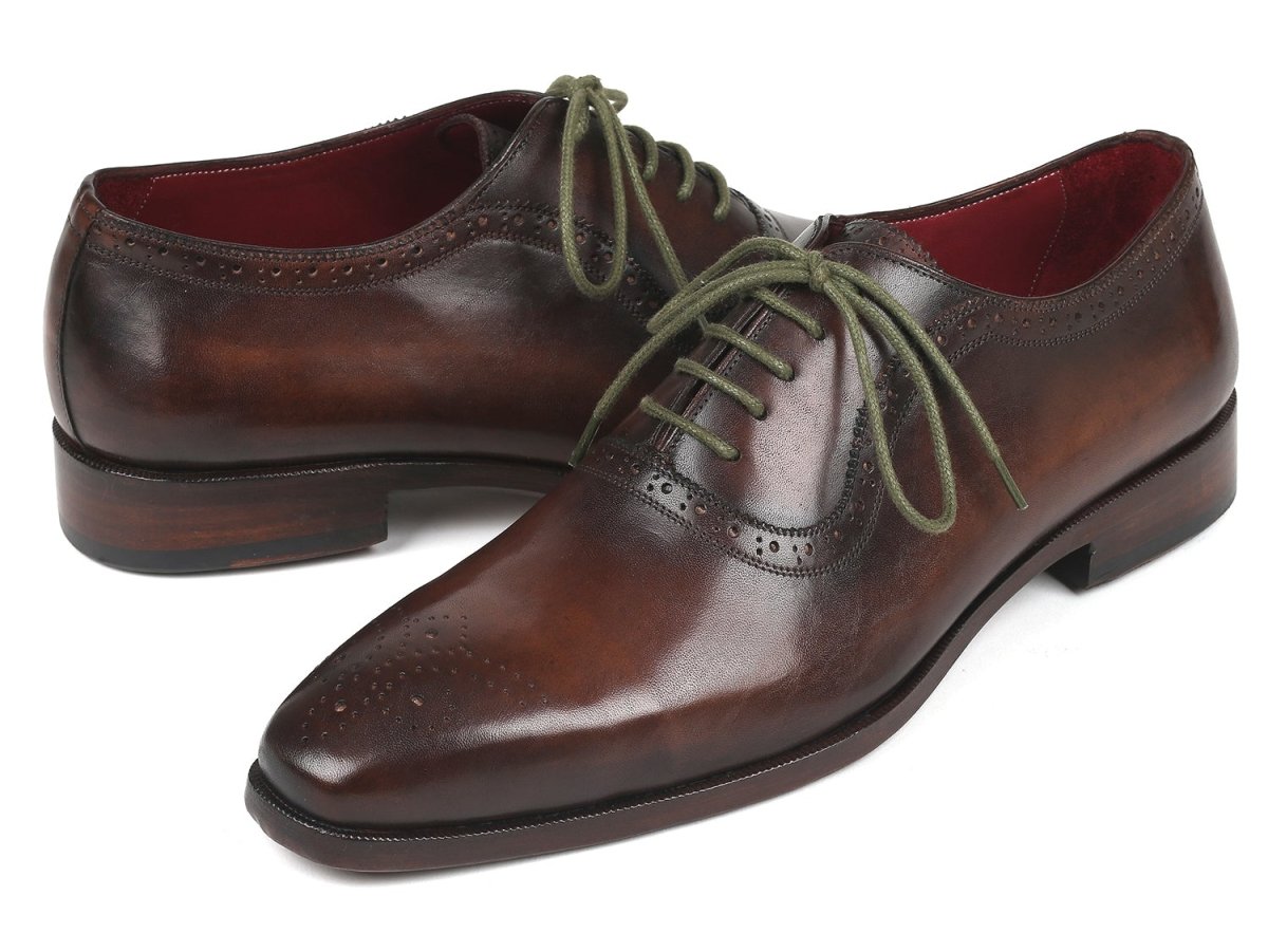Paul Parkman Men's Medallion Toe Oxfords in Brown