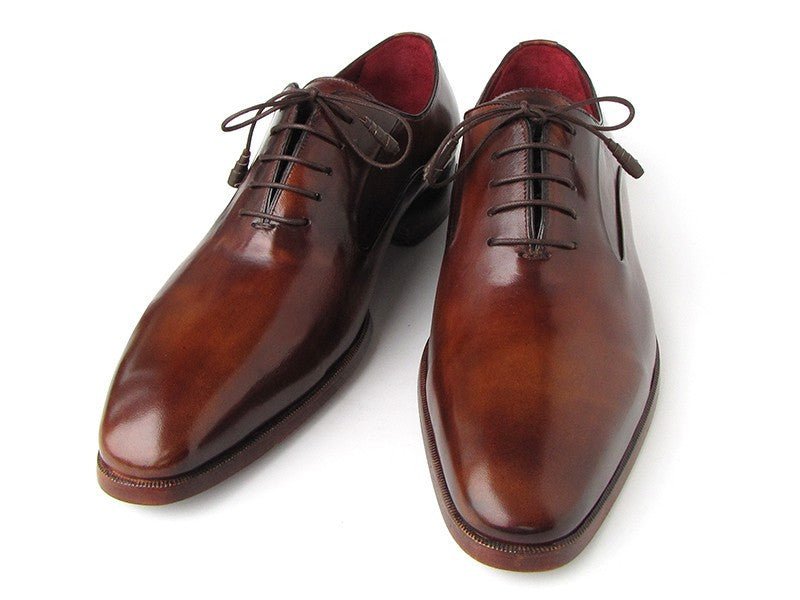 Paul Parkman Men's Plain Toe Calfskin Oxfords in Brown