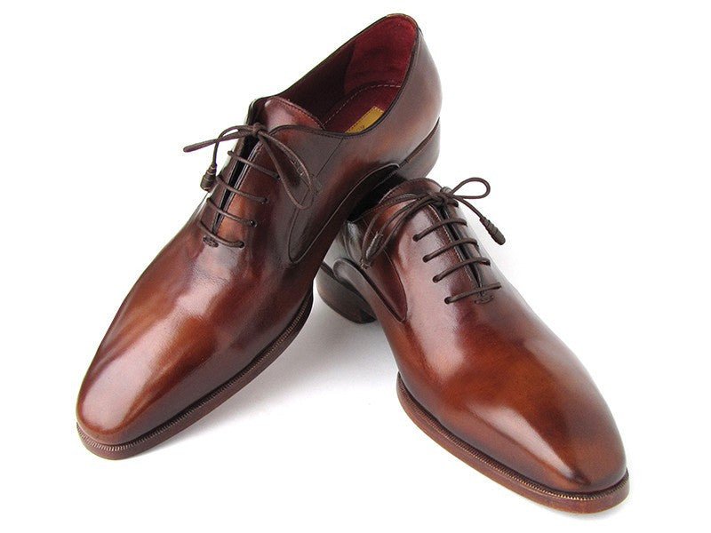 Paul Parkman Men's Plain Toe Calfskin Oxfords in Brown