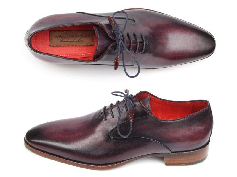 Paul Parkman Men's Plain Toe Leather Oxfords in Purple