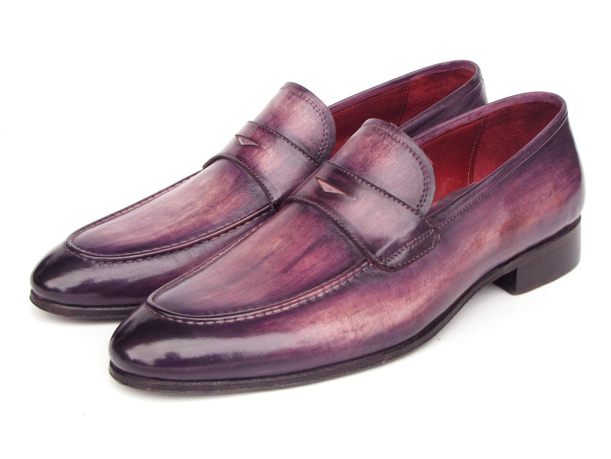 Paul Parkman Men's Purple Patina Penny Loafers (ID17PRP33)