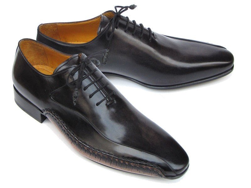 Paul Parkman Men's Side HandsewnLeather Oxfords in Black