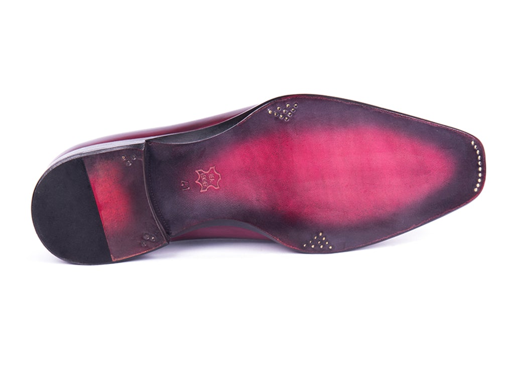 Paul Parkman Men's Side Lace Oxfords Purple and Gray (ID846F11)