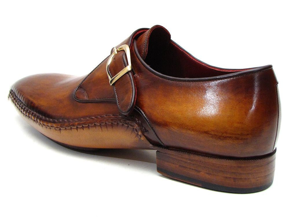 Paul Parkman Men's Single Monkstraps Brown Leather (ID69V5E)