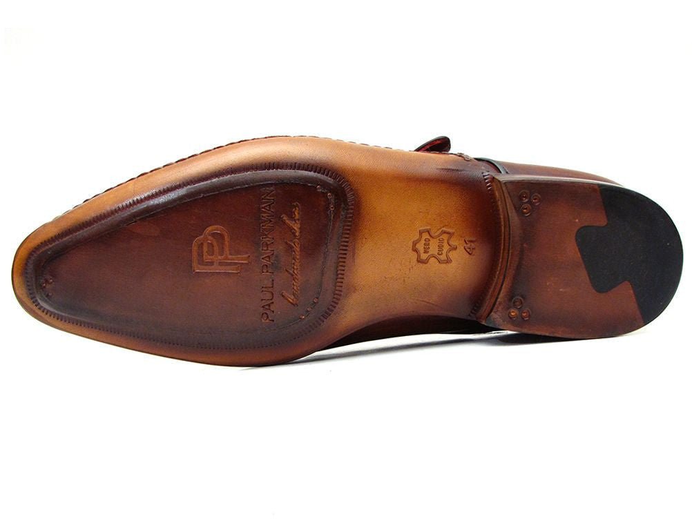 Paul Parkman Men's Single Monkstraps Brown Leather (ID69V5E)