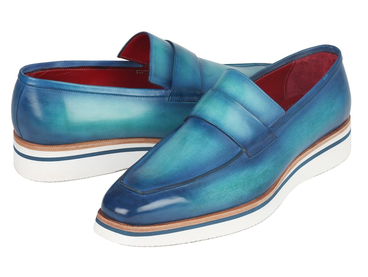 Paul Parkman Men's Smart Casual Loafers in Blue