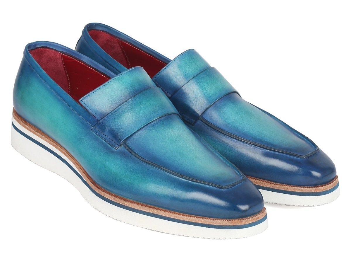 Paul Parkman Men's Smart Casual Loafers in Blue
