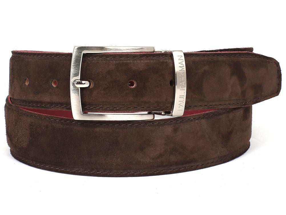 Paul Parkman Men's Suede Belt in Brown