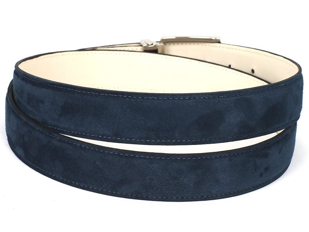 Paul Parkman Men's Suede Belt in Navy