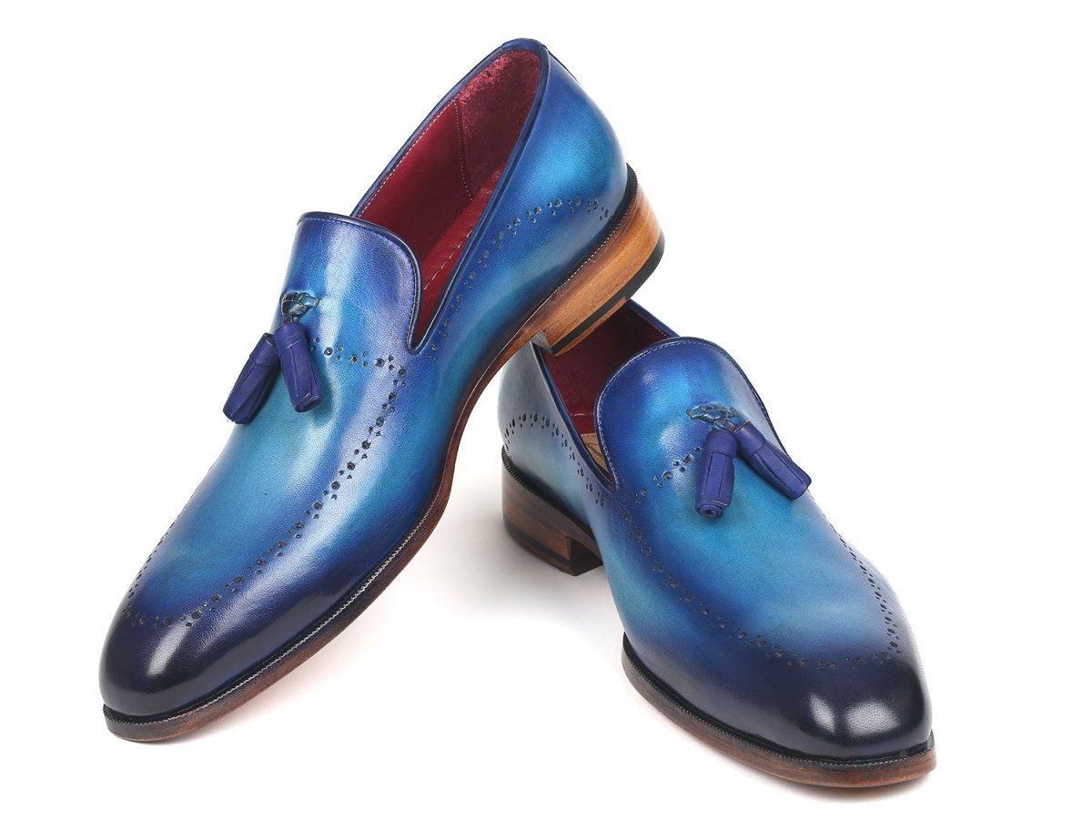 Paul Parkman Men's Tassel Loafer Blue (ID66T82 BLU)