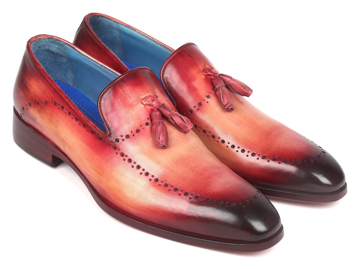 Paul Parkman Men's Tassel Loafer in Burgundy