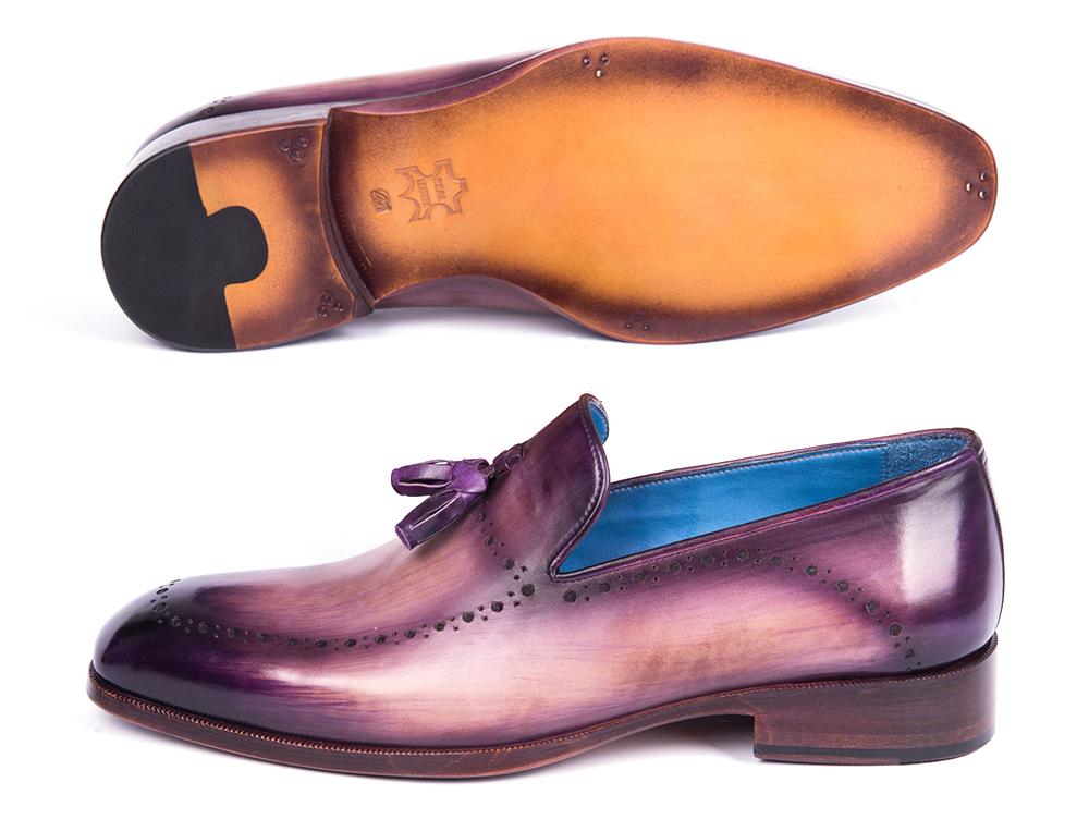 Paul Parkman Men's Tassel Loafer Purple (ID66T80 - PRP)