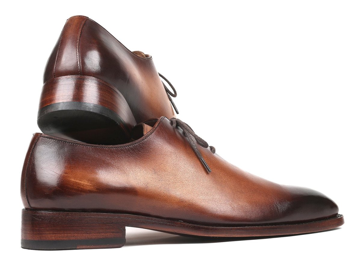Paul Parkman Men's Wholecut Leather Oxfords in Brown
