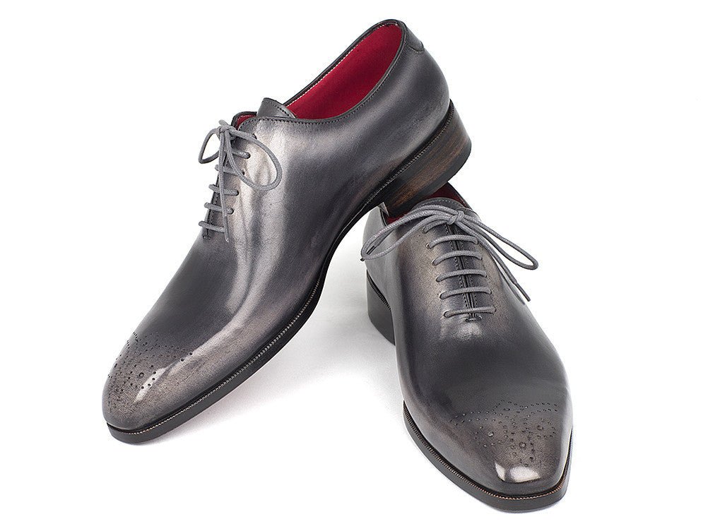 Paul Parkman Men's Wholecut Oxfords in Gray and Black