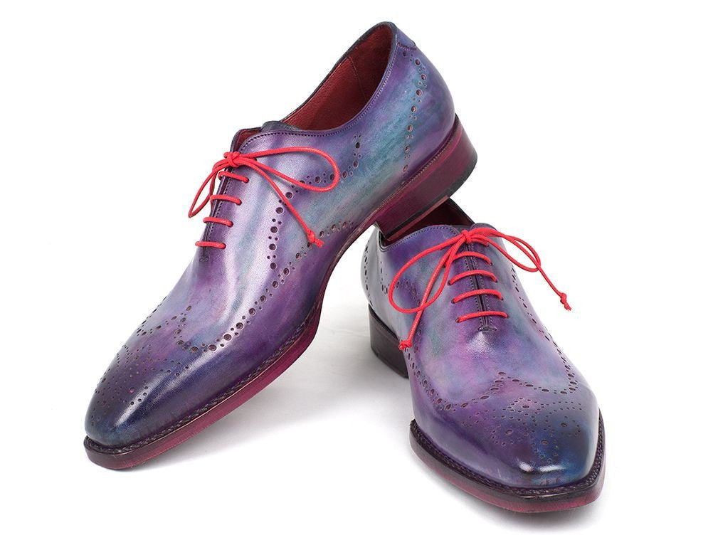 Paul Parkman Men's Wingtip Oxfords Goodyear Welted Purple (ID87PRP11)