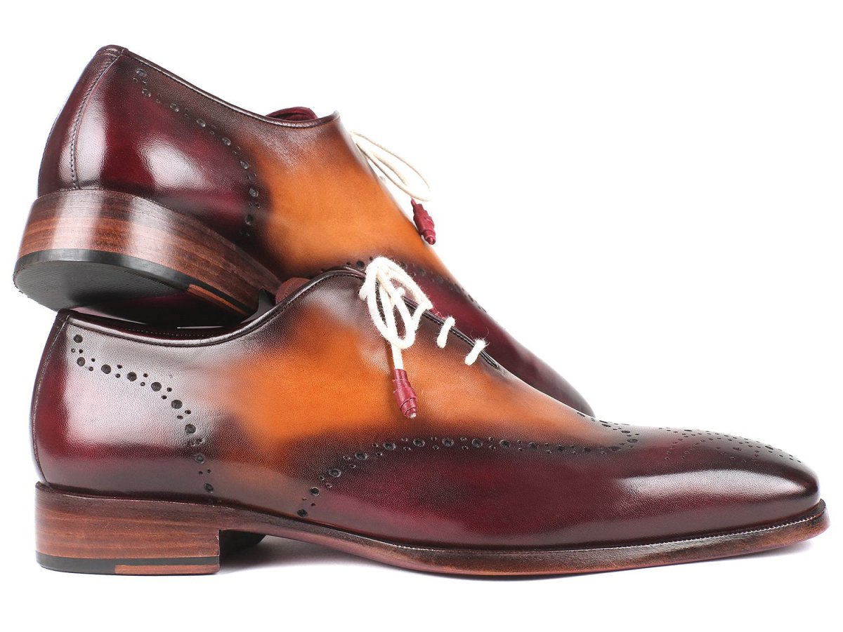 Paul Parkman Men's Wingtip Oxfords in Bordeaux and Camel