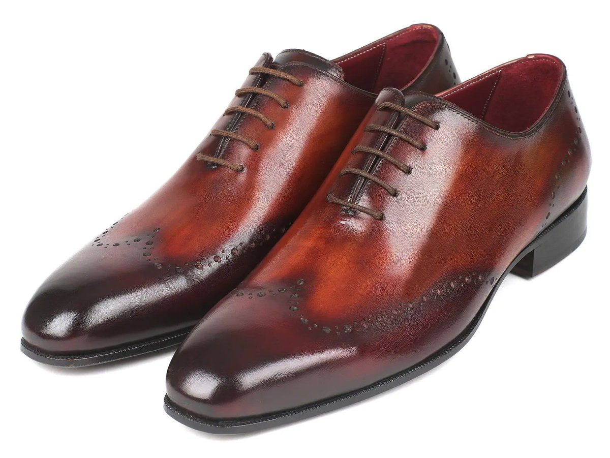 Paul Parkman Men's Wingtip Oxfords in Brown and Bordeaux