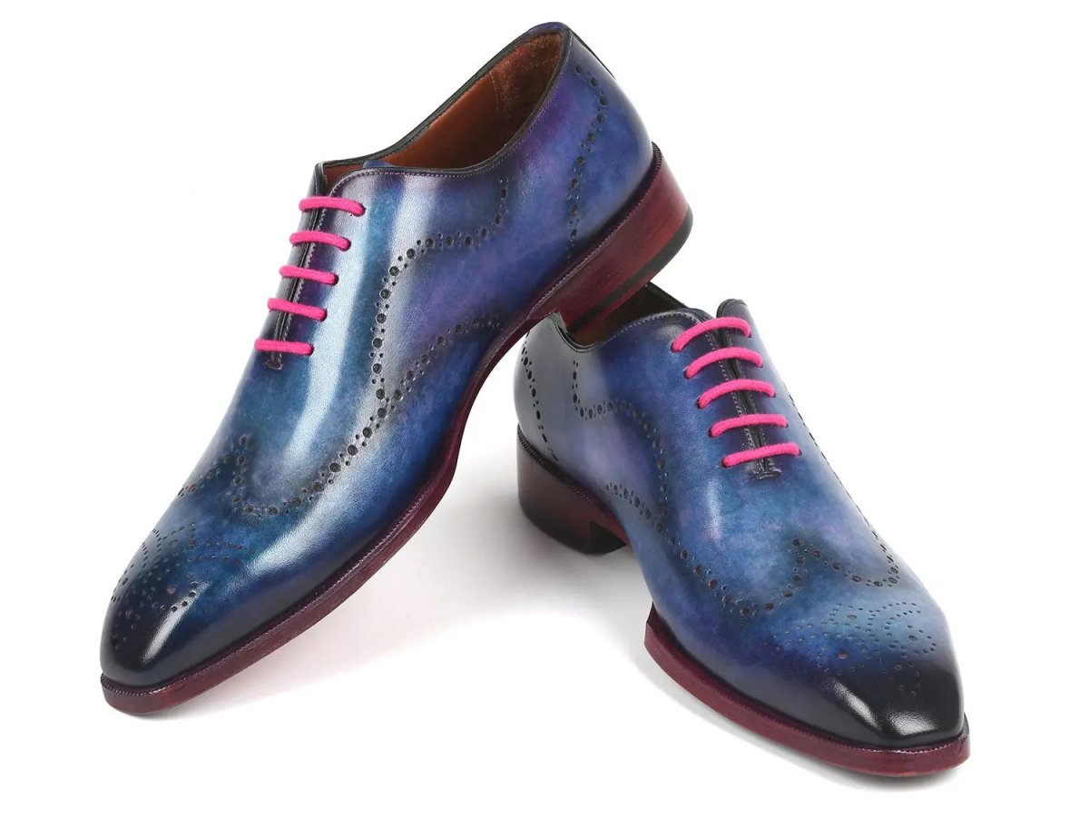 Paul Parkman Men's Wingtip Oxfords in Parliament Blue