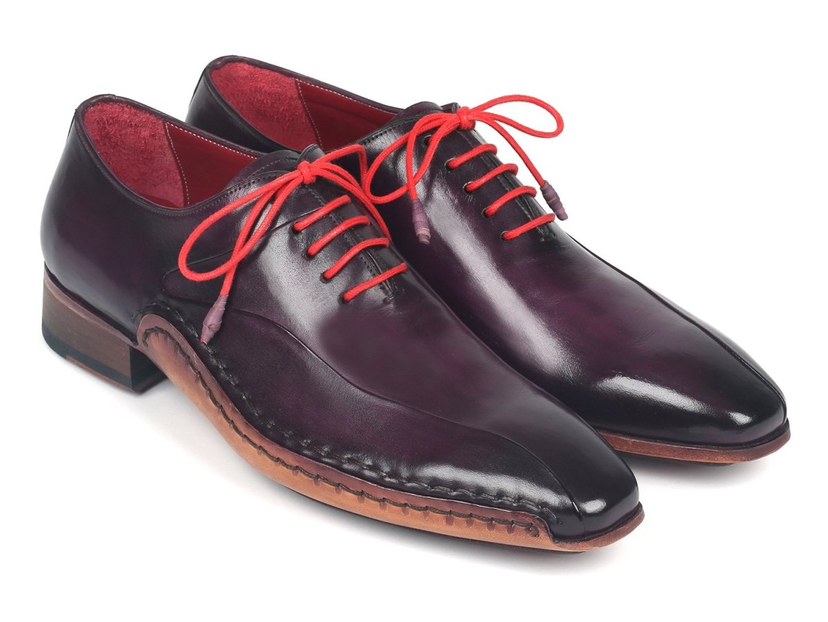 Paul Parkman Purple Leather Oxfords Side Hand Sewn (ID018 PRP)