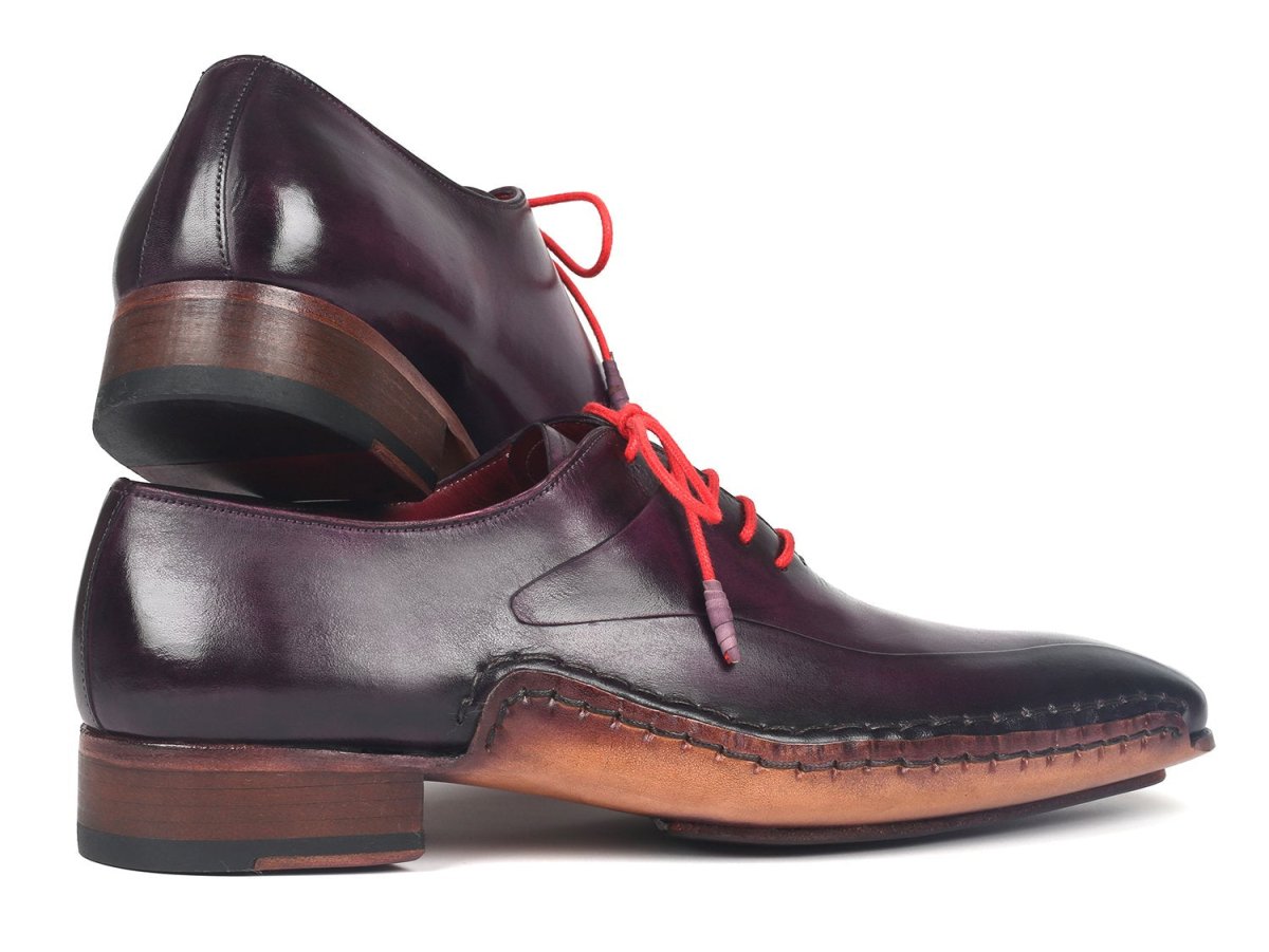 Paul Parkman Purple Leather Oxfords Side Hand Sewn (ID018 PRP)