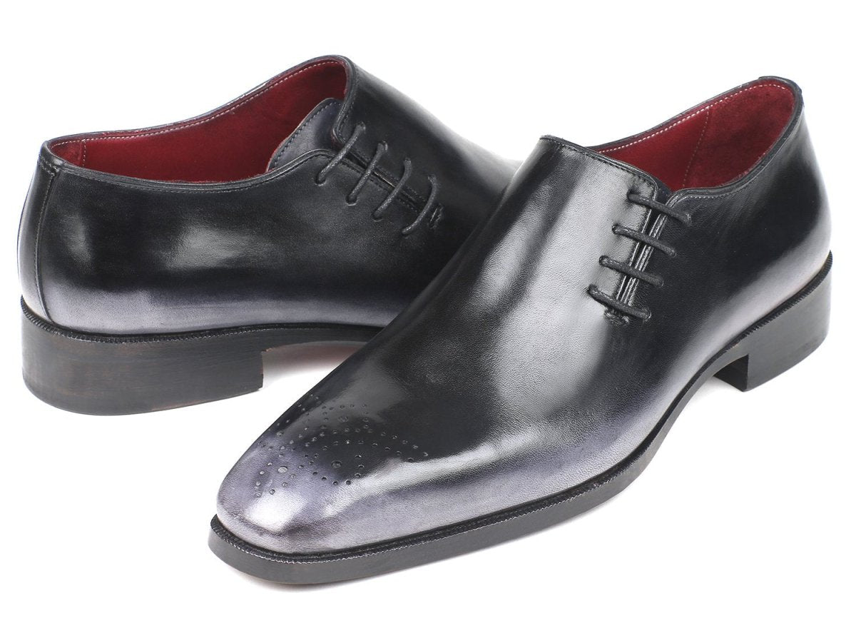 Paul Parkman Side Lace Oxfords Gray Burnished (ID857F25)