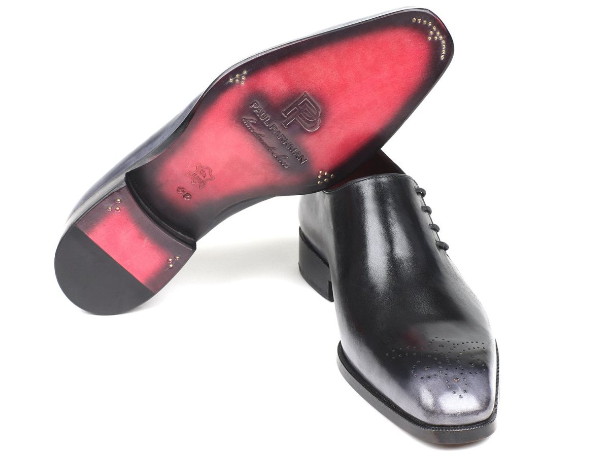 Paul Parkman Side Lace Oxfords Gray Burnished (ID857F25)