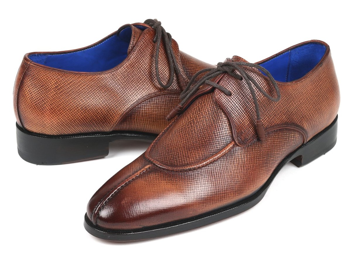 Paul Parkman Split Toe Men's Brown Derby Shoes (ID8871BRW)