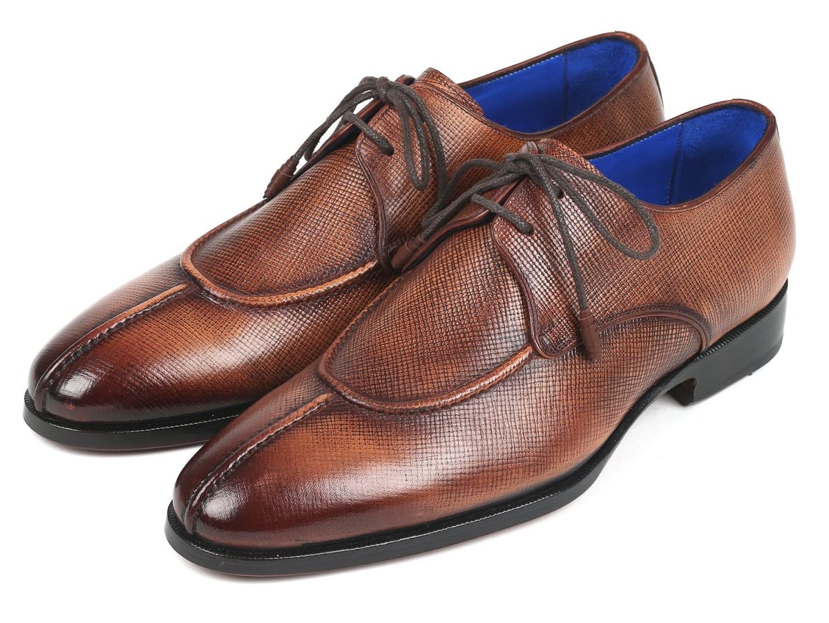 Paul Parkman Split Toe Men's Brown Derby Shoes (ID8871BRW)