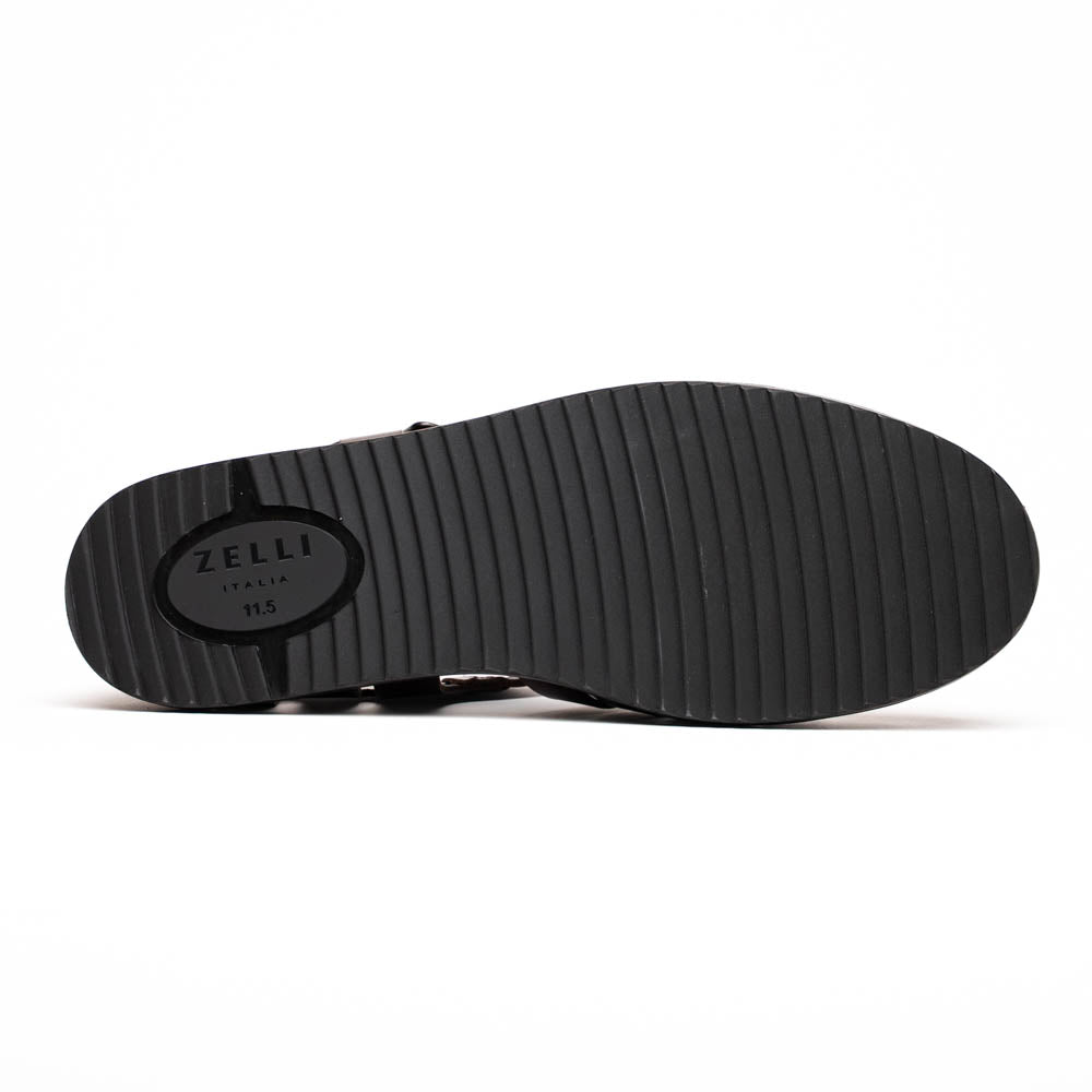 Zelli Italia 05-110-BRN PESCA Calfskin Strap-On Sandal, Brown Detail View