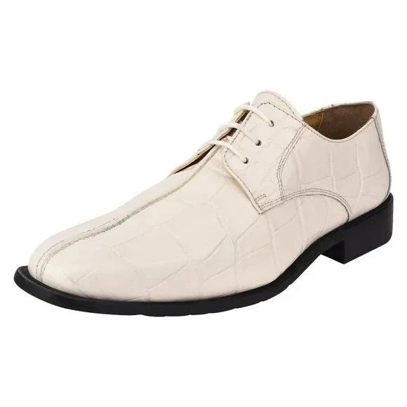 Philip Crocodile Print Genuine Leather Oxford Dress Shoes
