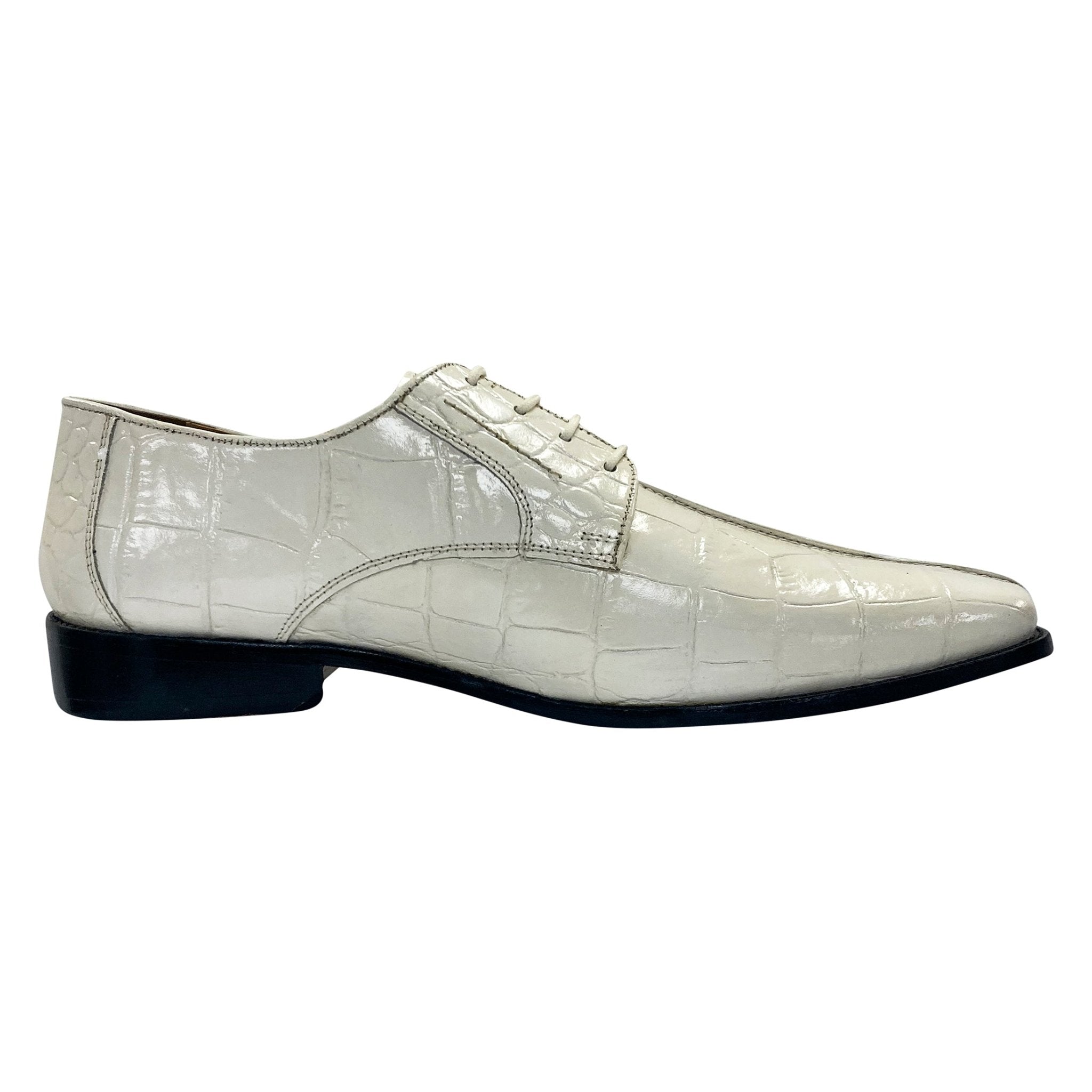 Philip Crocodile Print Genuine Leather Oxford Dress Shoes