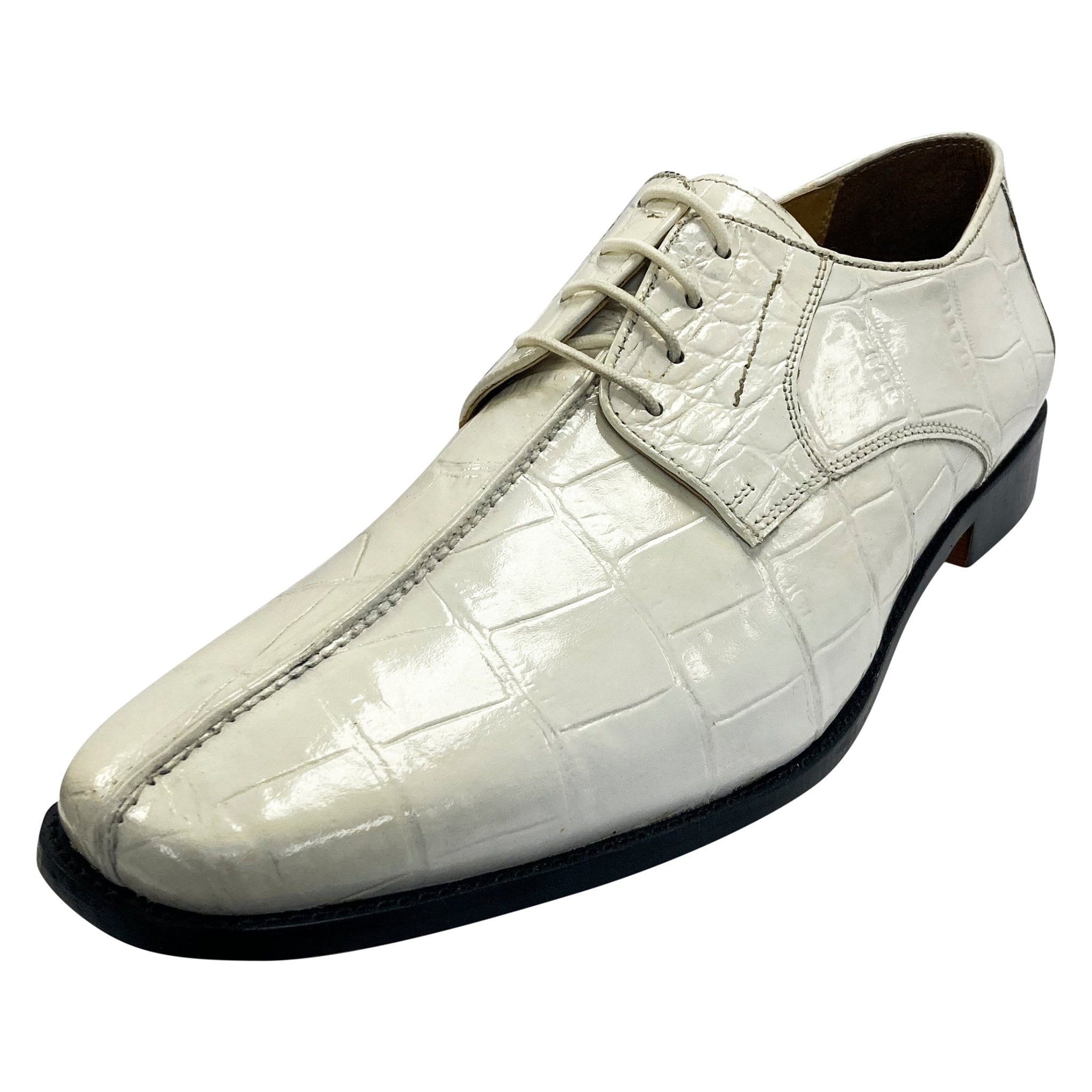 Philip Crocodile Print Genuine Leather Oxford Dress Shoes