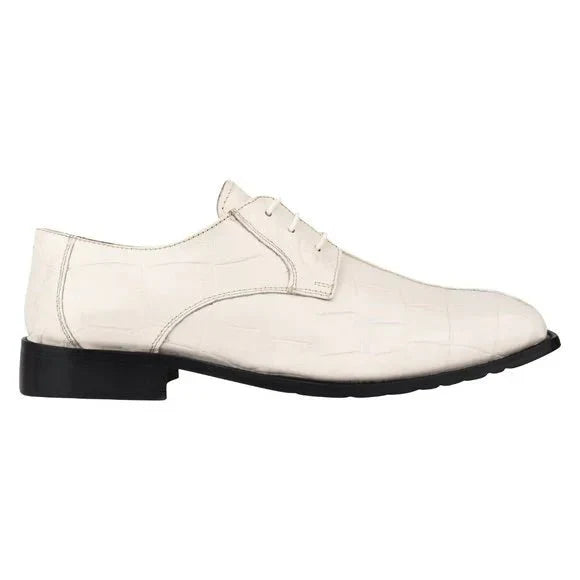 Philip Crocodile Print Genuine Leather Oxford Dress Shoes