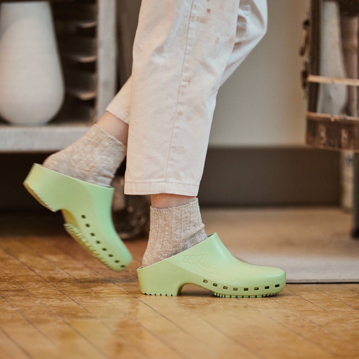 Calzuro Classic Without Holes Pistachio – product view 3
