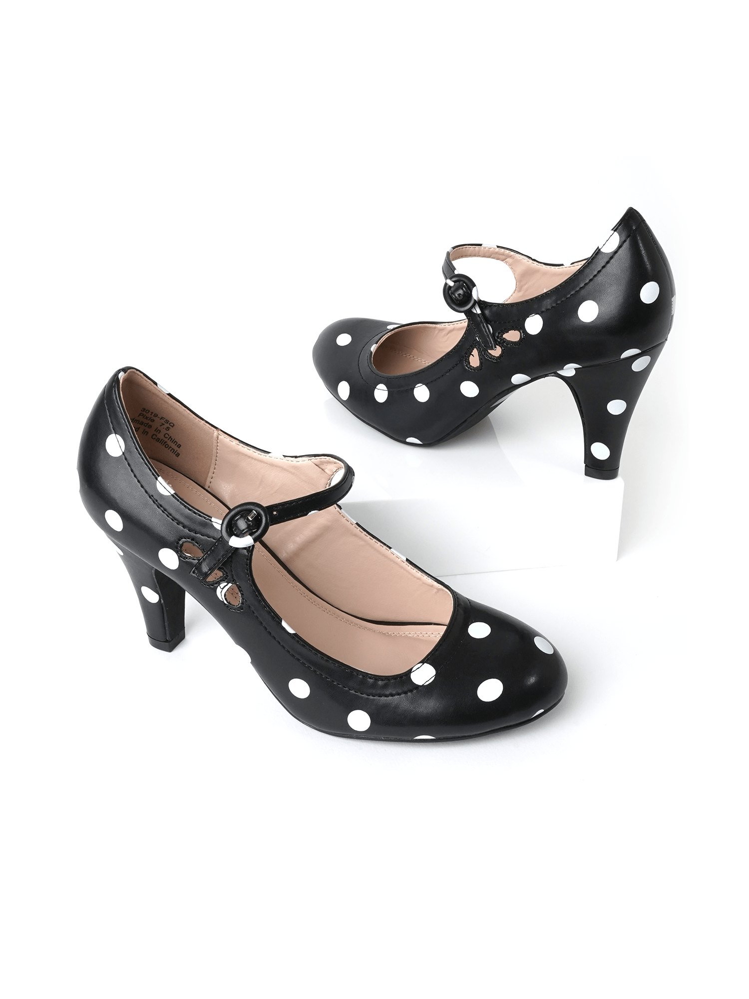 Pixie | Black/White Polka Dot
