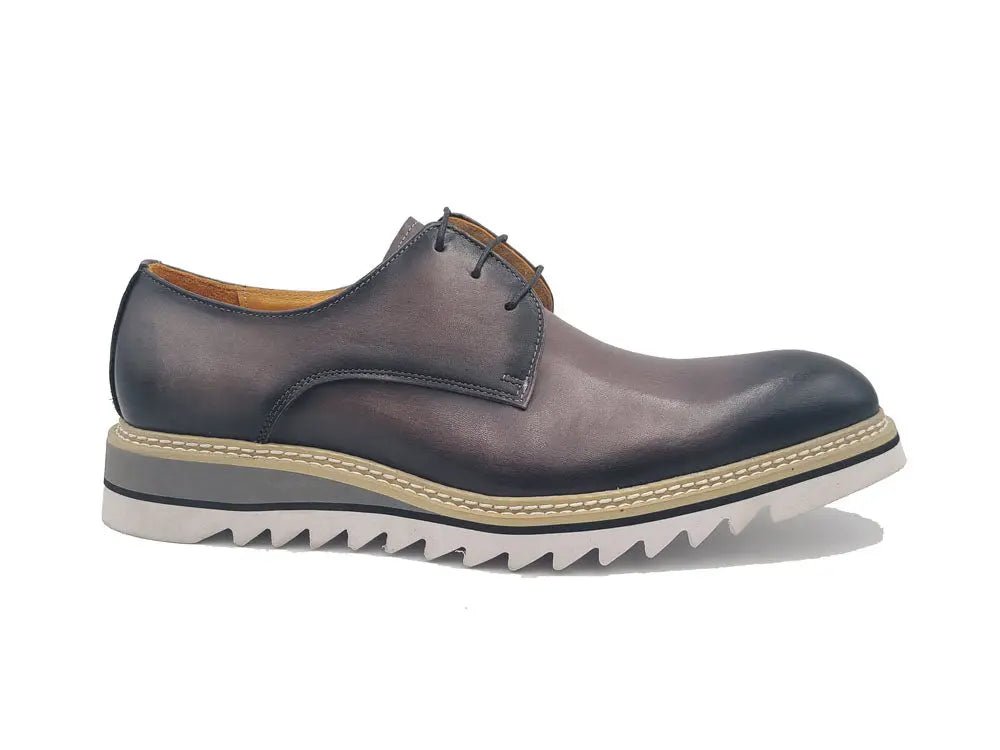 Carrucci Shoes Plain Toe Blucher Oxford Calfskin Leather Ks55204