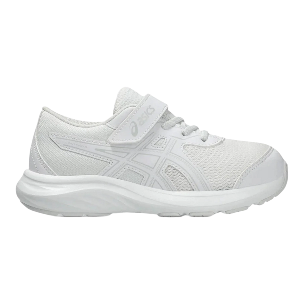 Asics Kids' Contend 9 PS Running Shoes — White/Glacier Grey – product view 1