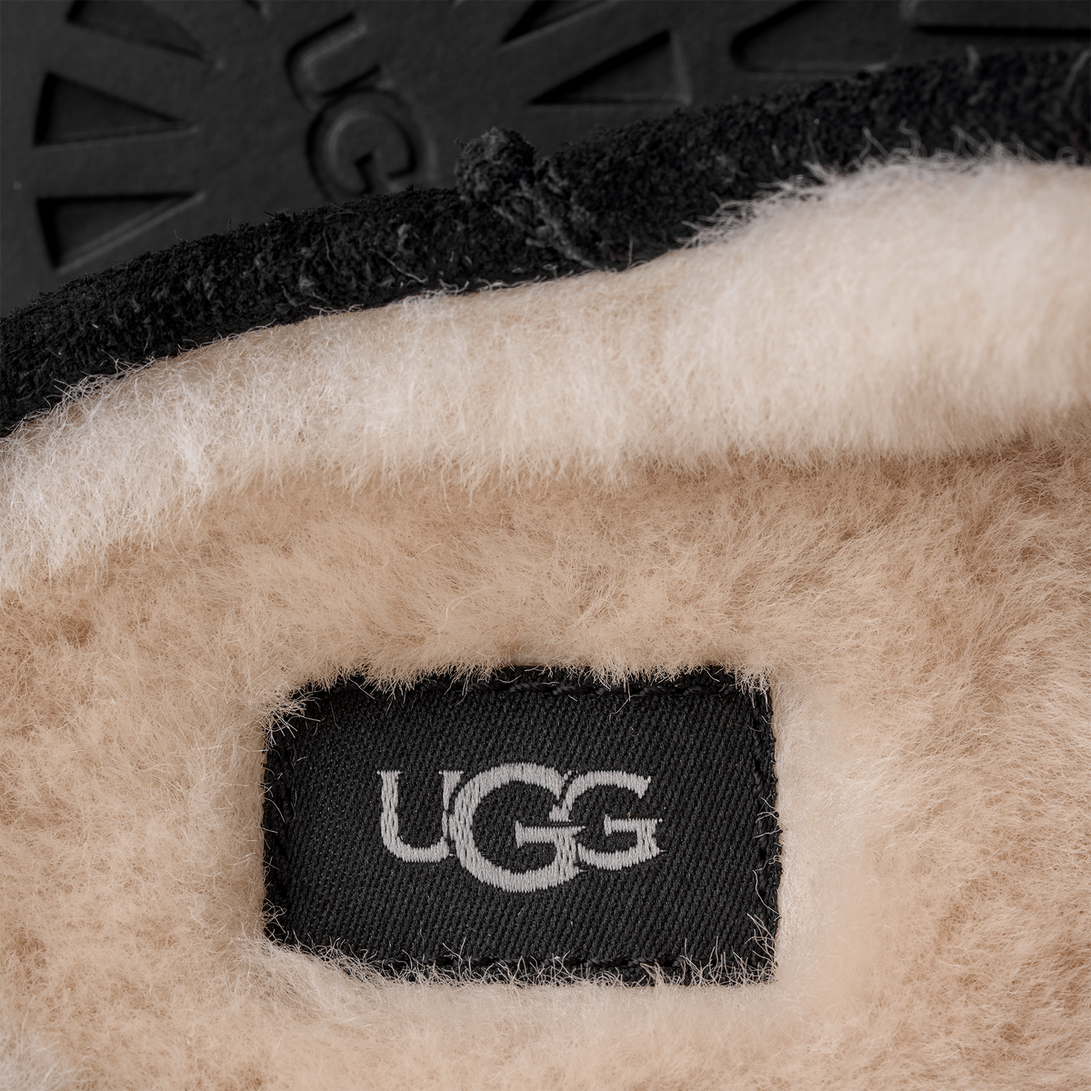 UGG Elea Womens Slip-On Slippers — Black Suede