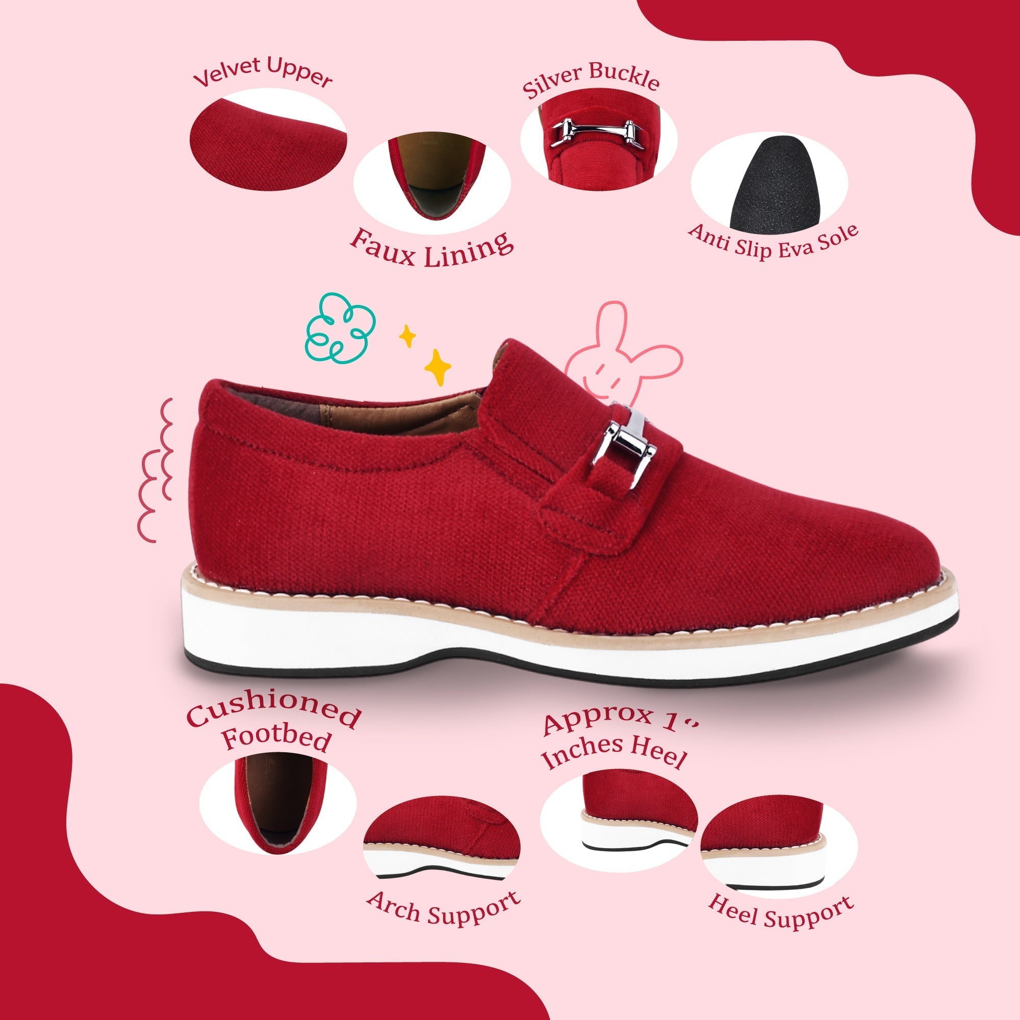 Liberty Zeno Rachel Kids Velvet Buckle semi casual Loafer view 11