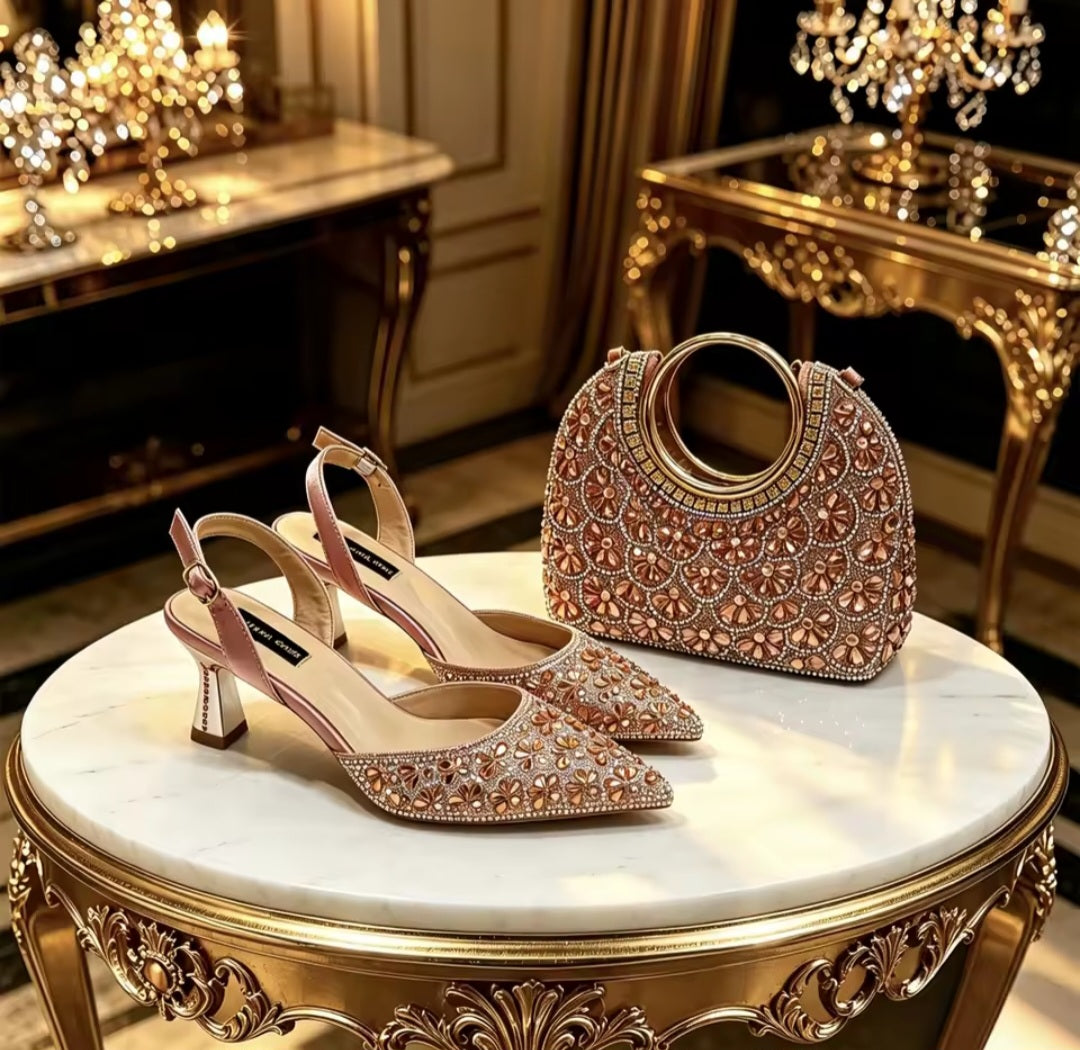 Latest Italian Ladies Shoes and Bag Set EDS42 – product view 4