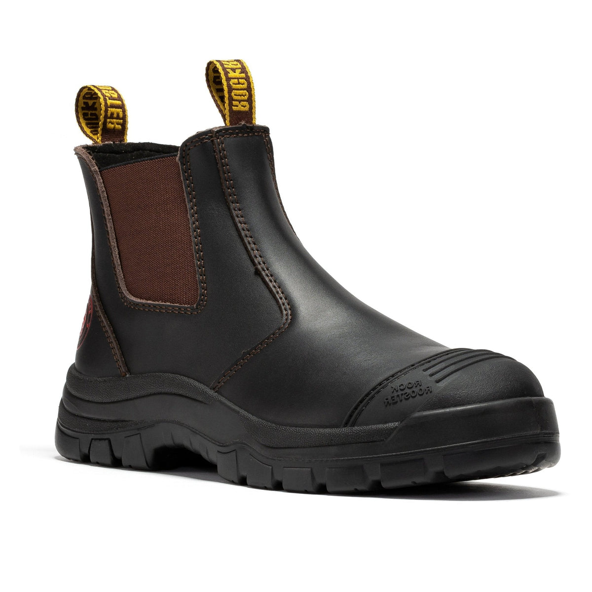 ROCKROOSTER Bakken Dark Brown 6 inch Pull on Leather Work Boots AK229 – product view 1